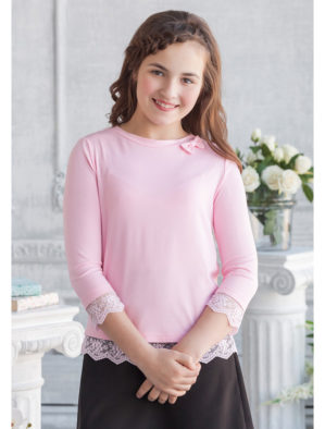 Блузка школьная “Вива” трикотажная розовая