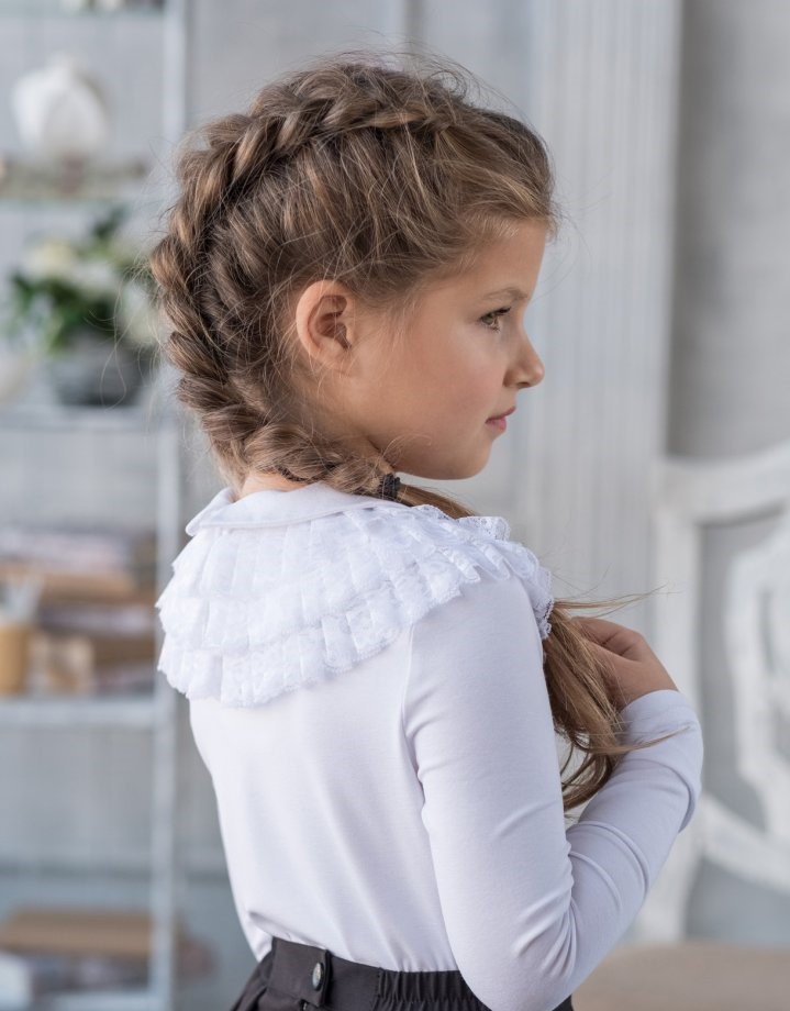 Блузка школьная «Мия» трикотажная белая