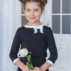 Блузка школьная “Скай” трикотажная чёрная