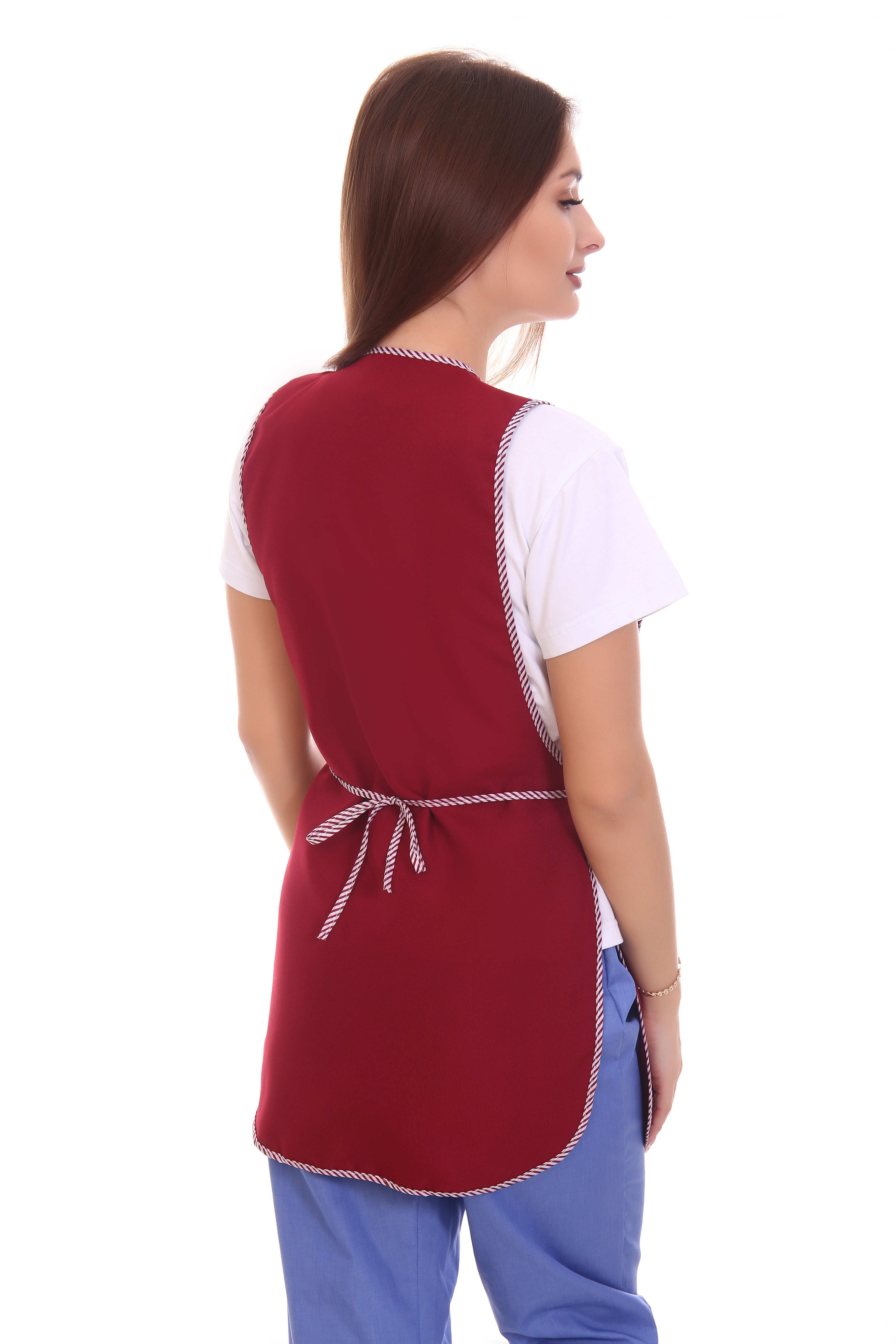 Фартук «Весна» бордовый