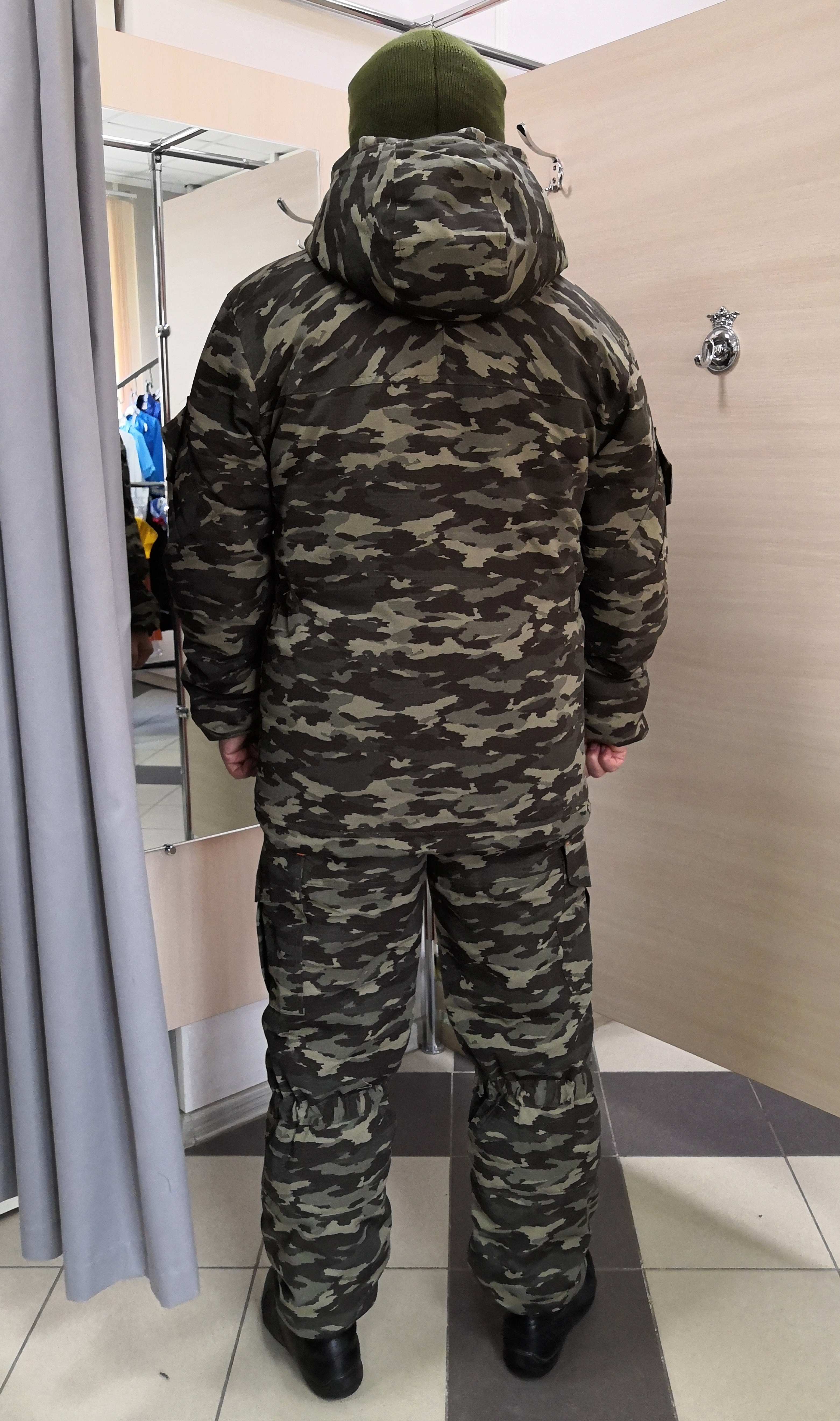 Костюм “Горка”, арт. 5579, Премиум класс, куртка+брюки, кмф, цвет блекло-зелёный, армированная ткань+термофин+термофольга, зима