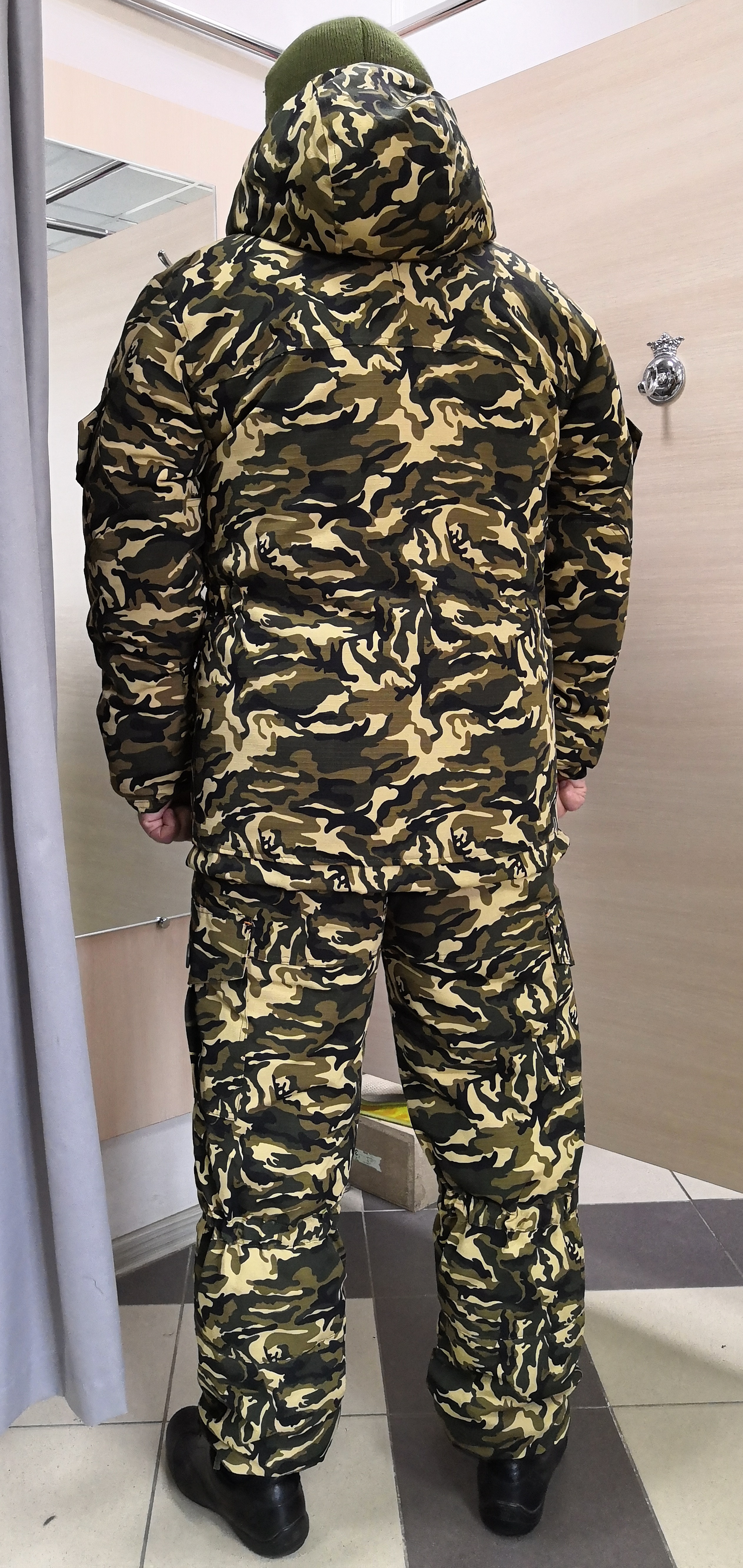 Костюм “Горка”, арт. 5581, Премиум класс, куртка+брюки, кмф, цвет бежево-зелёный, армированная ткань+термофин+термофольга, зима