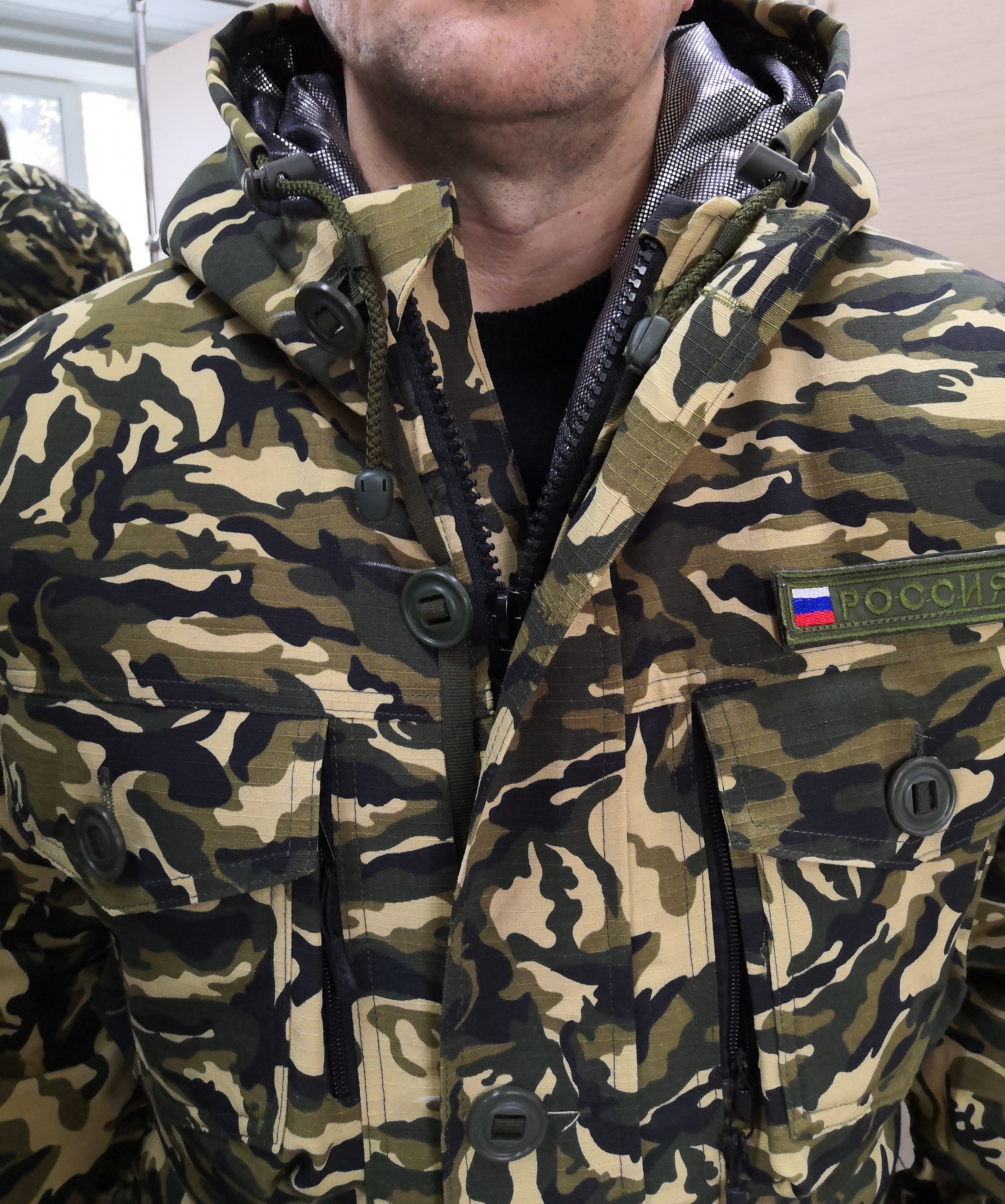 Костюм “Горка”, арт. 5581, Премиум класс, куртка+брюки, кмф, цвет бежево-зелёный, армированная ткань+термофин+термофольга, зима