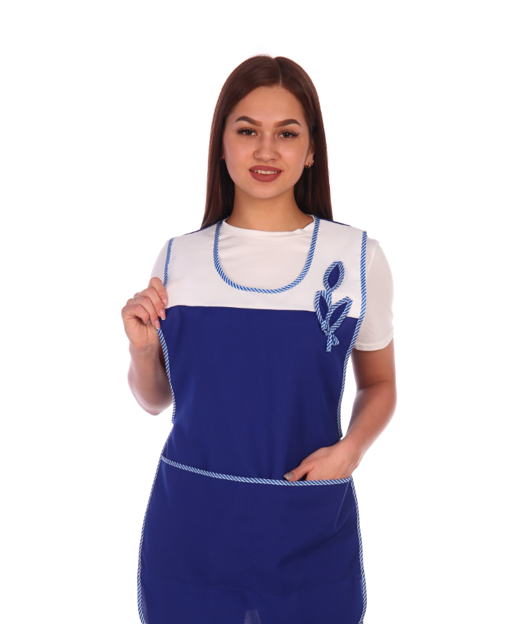 Фартук «Весна» васильковый