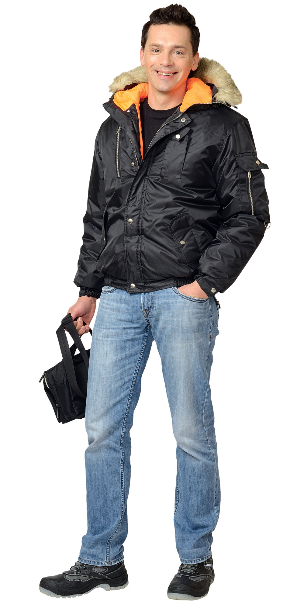 Куртка «Аляска» на резинке чёрная