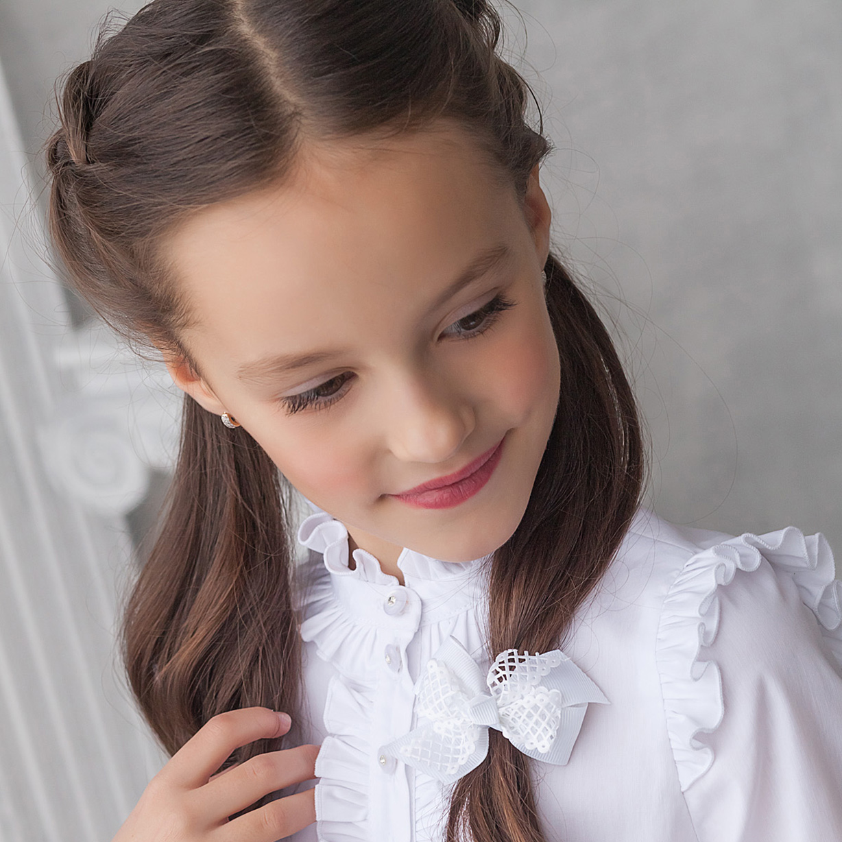 Бант «Тея» белый