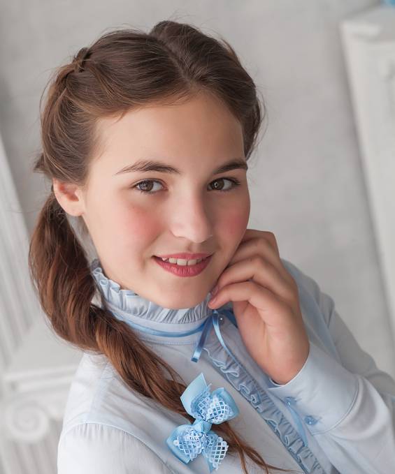 Бант «Тея» голубой