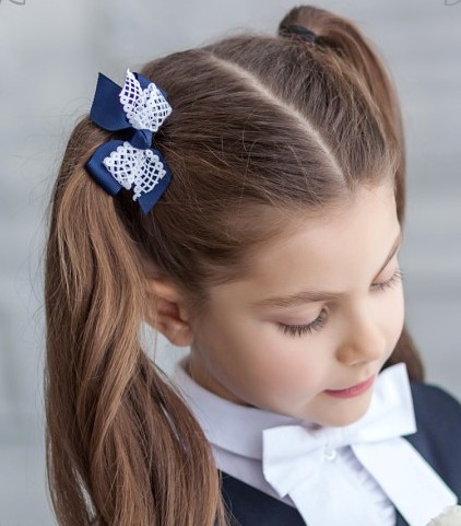 Бант «Тея» синий