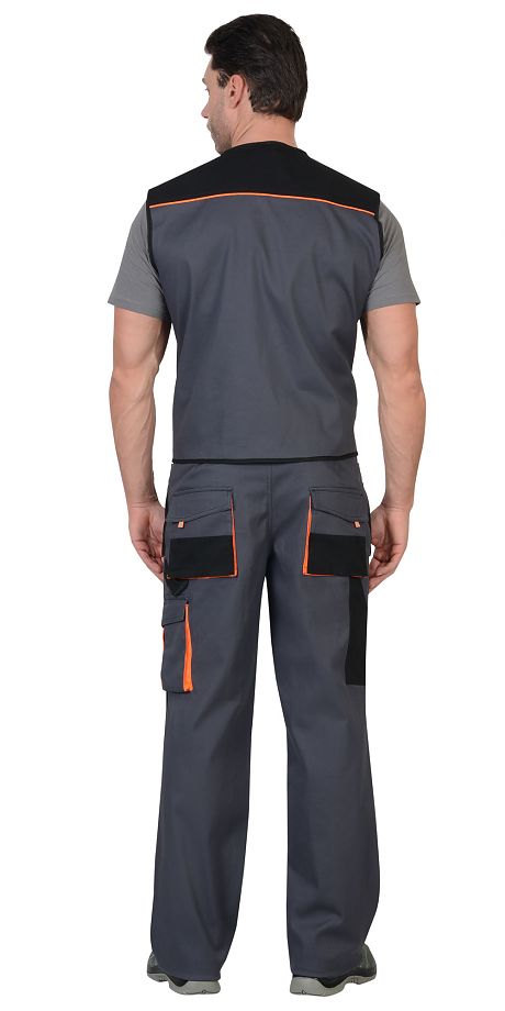 Жилет стрейч темно-серый