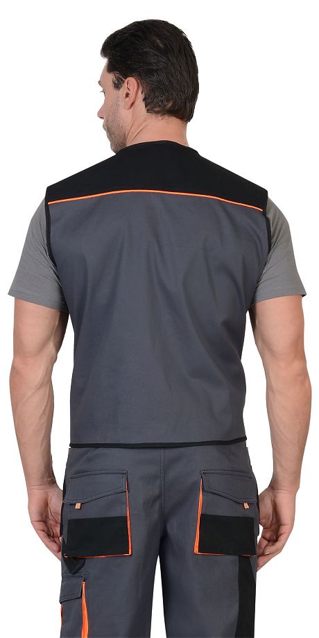 Жилет стрейч темно-серый