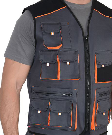 Жилет стрейч темно-серый