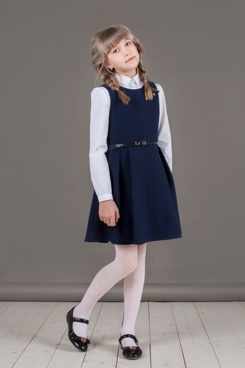 Платье школьное синее