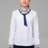 Блузка школьная белая с длинным рукавом