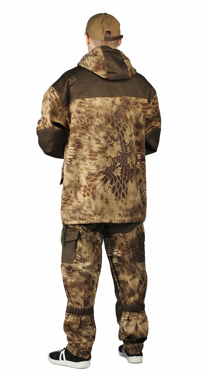 Костюм «Горка» куртка+брюки, кмф питон коричневый, тёмный хаки