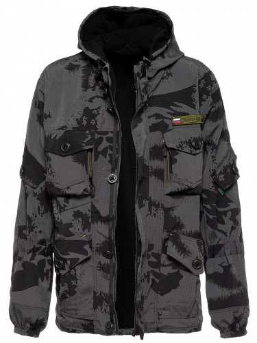 Костюм «Горка» серо-чёрный кмф, арт. 5518, Премиум класс, демисезон, армированная ткань, утеплитель: термофлис