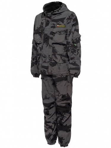 Костюм «Горка» серо-чёрный кмф, арт. 5518, Премиум класс, демисезон, армированная ткань, утеплитель: термофлис