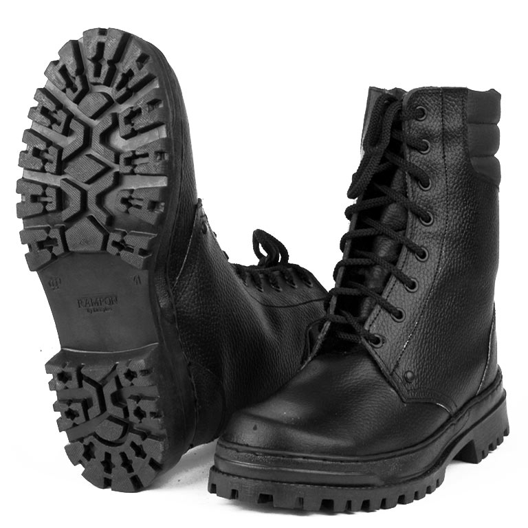 Берцы “Гром” кожаные, натуральный мех