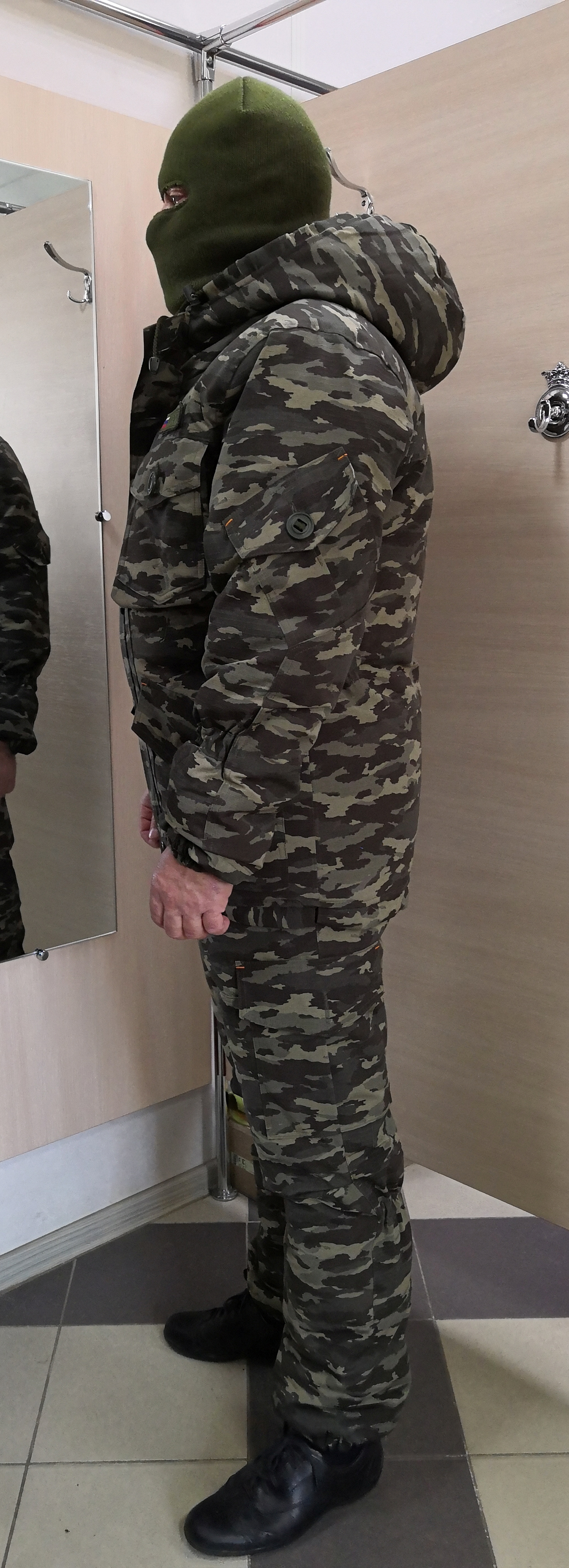 Костюм “Горка”, арт. 5579, Премиум класс, куртка+брюки, кмф, цвет блекло-зелёный, армированная ткань+термофин+термофольга, зима