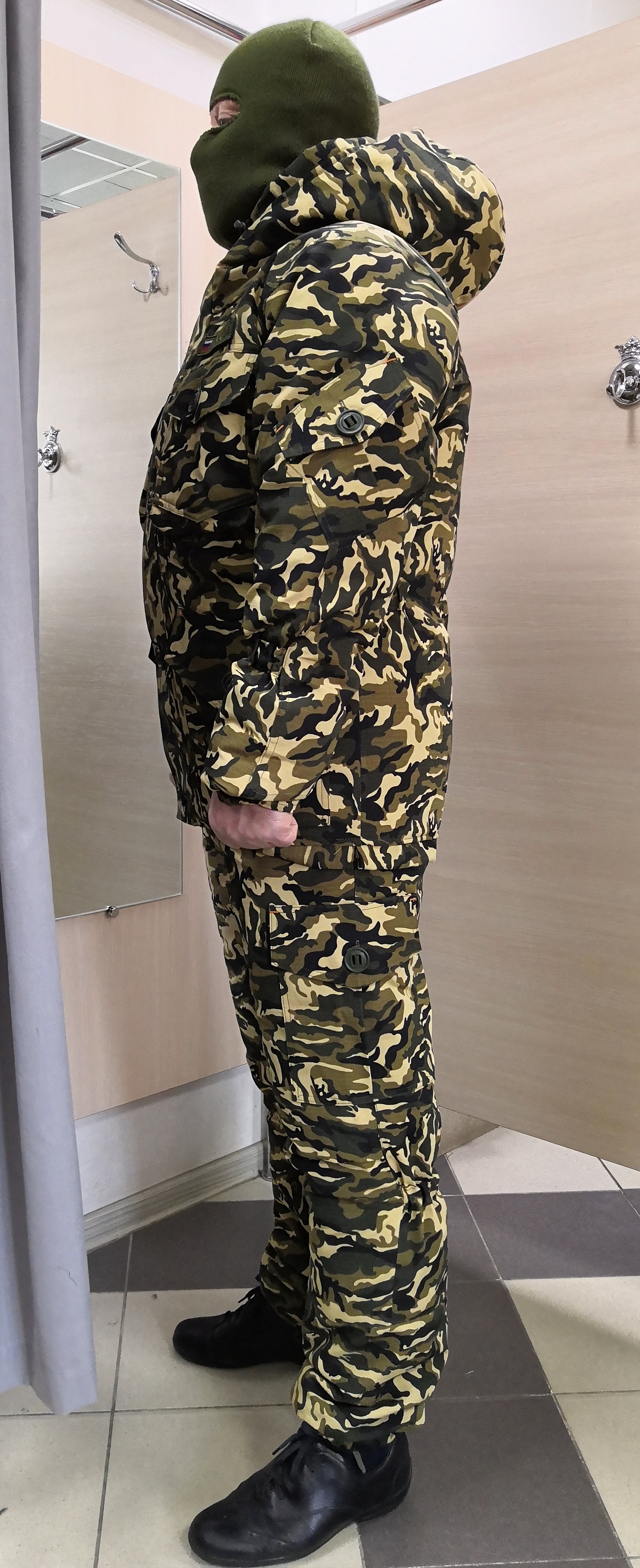 Костюм “Горка”, арт. 5581, Премиум класс, куртка+брюки, кмф, цвет бежево-зелёный, армированная ткань+термофин+термофольга, зима