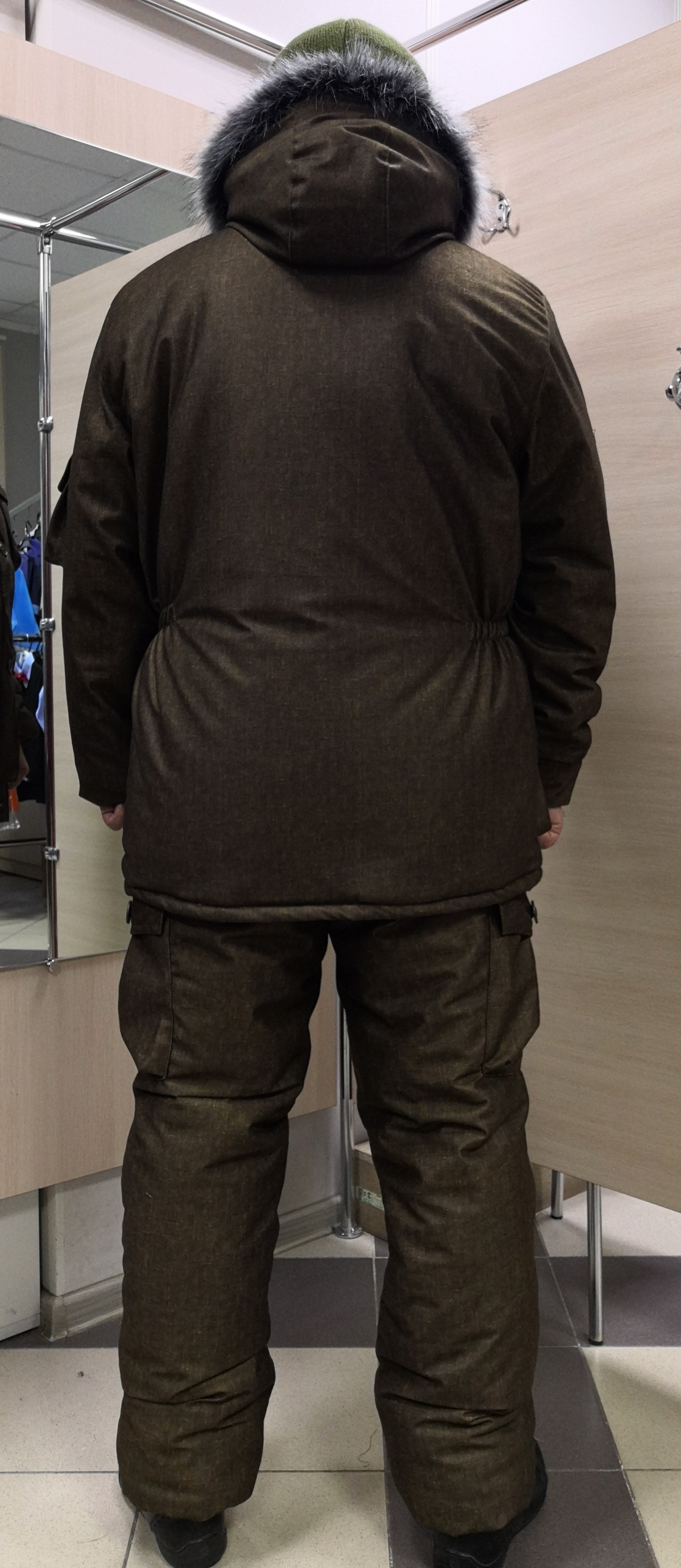 Костюм “Горка Рысь”, куртка+п/к, цвет хаки коричневый, термофин+термофольга, зима