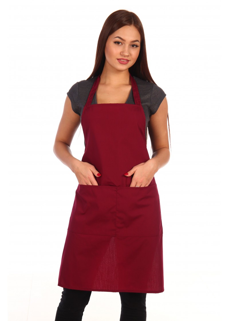 Фартук бордовый «Заря», ткань грета