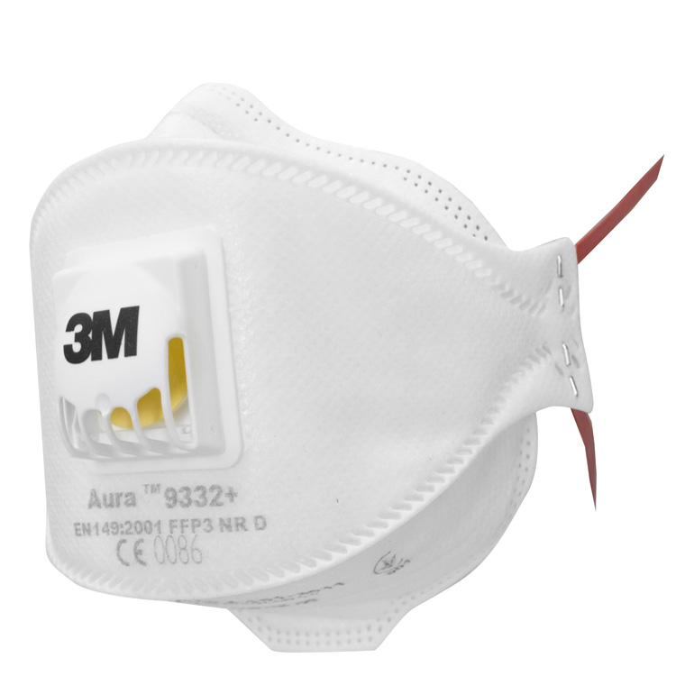 Респиратор 3М 9332+ (Аура) с клапаном, FFP3 (50 ПДК)