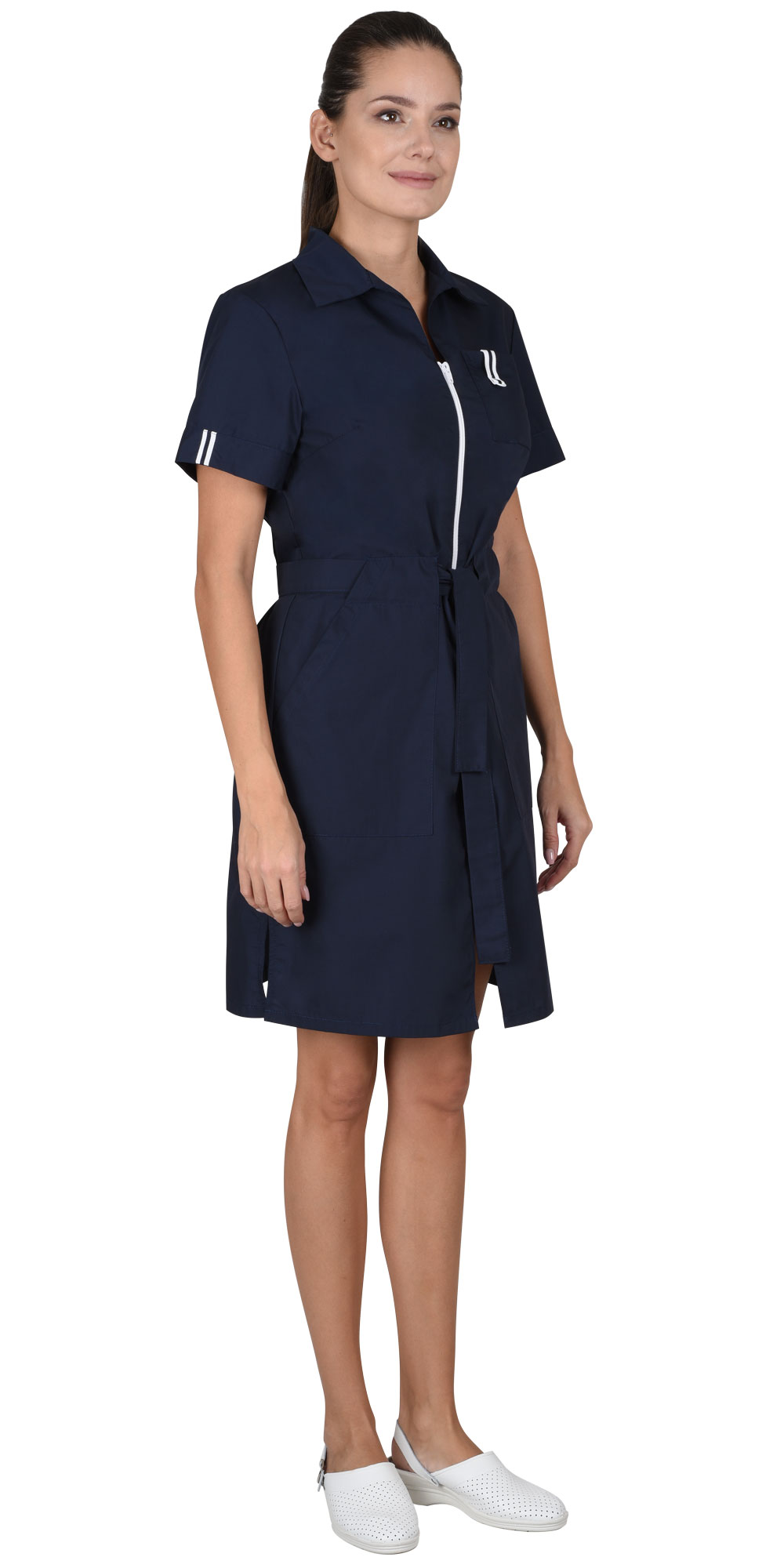 Халат женский «Вика» тёмно-синий