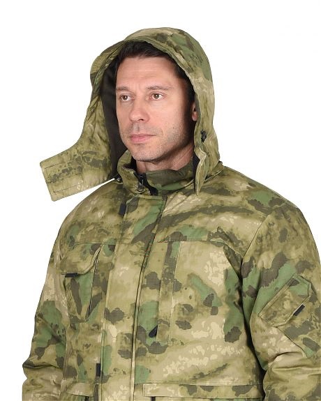 Костюм «Горка-Лес» арт. 5937 кмф зелёный, куртка+п/к, термофилл+флис, рип-стоп