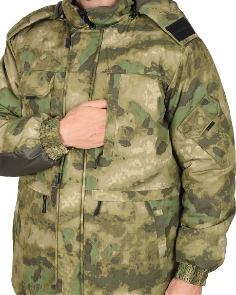 Костюм «Горка-Лес» арт. 5937 кмф зелёный, куртка+п/к, термофилл+флис, рип-стоп