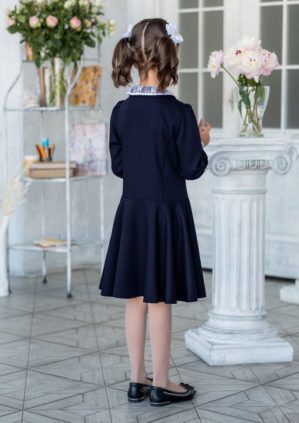 Платье школьное “Одноклассница” синее