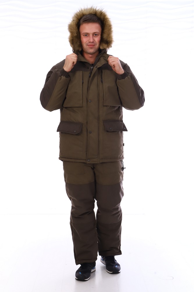 Костюм зимний хаки, куртка+п/к