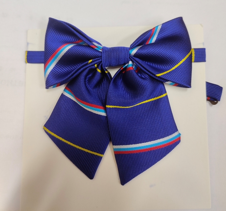 Галстук-бант школьный для девочки с триколором