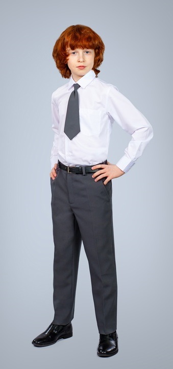 Брюки школьные «Богатырь» серые для мальчика