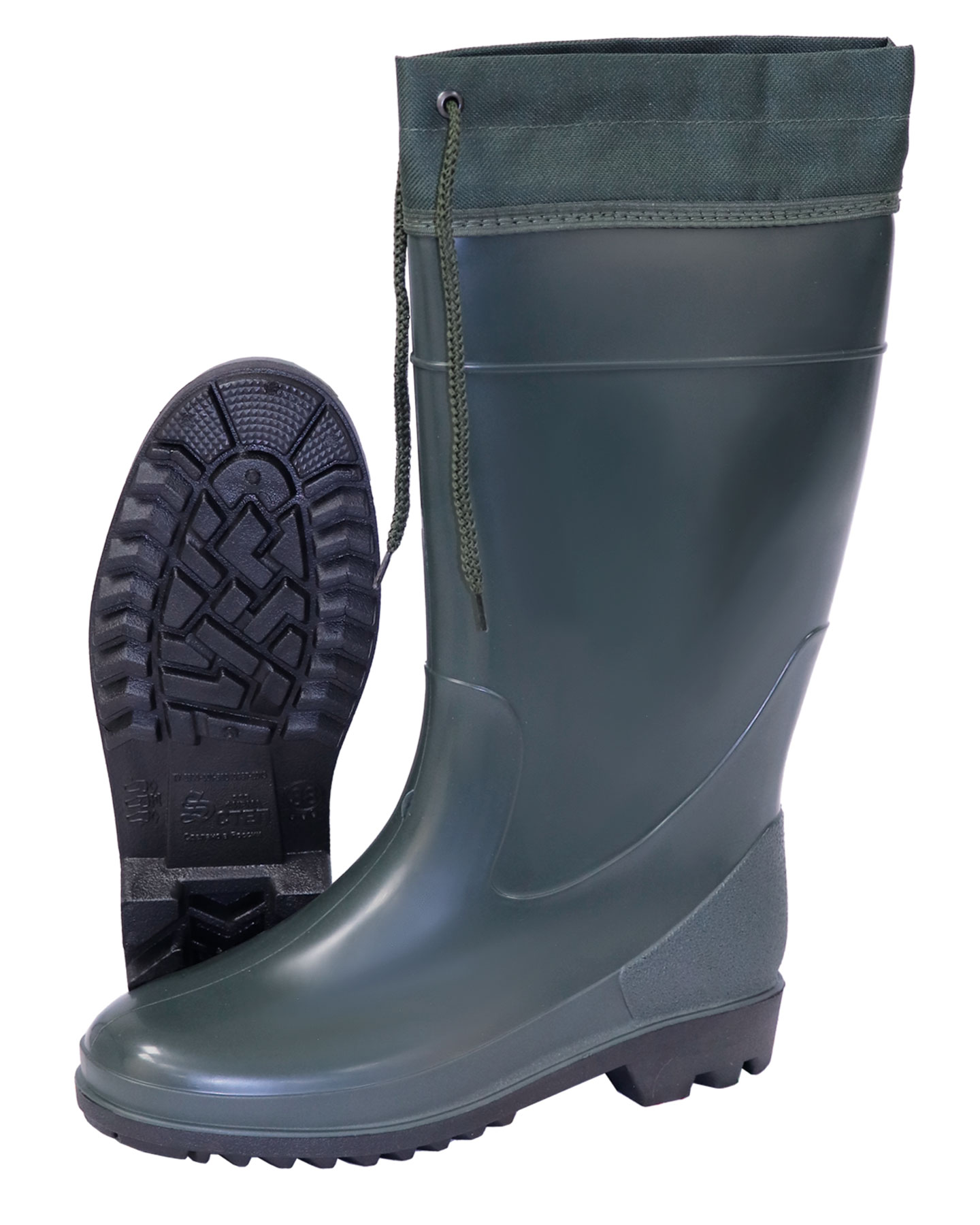 Сапоги ПВХ с манжетой и чулком