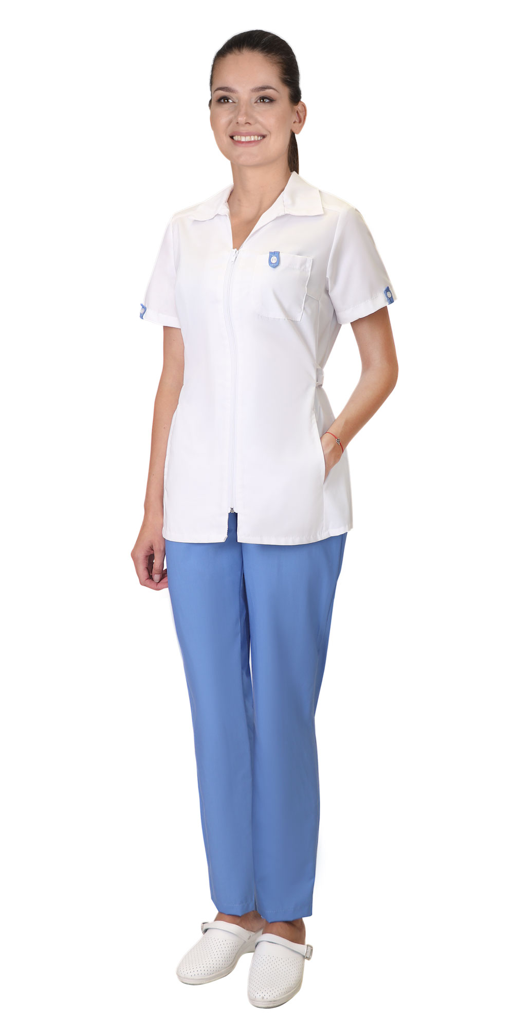 Костюм «Деметра» белый с голубым