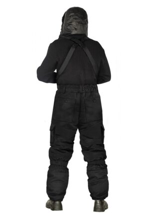Костюм “Горка Блэк” арт. 6683, чёрный, зима, ткань рип-стоп, подкладка флис, куртка+брюки на подтяжках