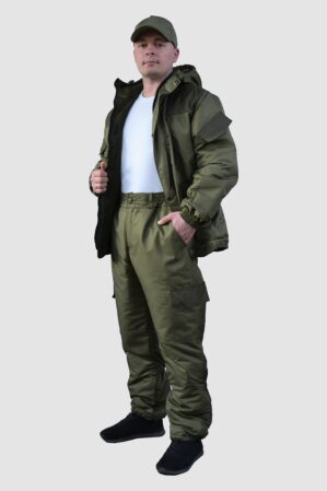 Костюм “Горка” арт. 7069 хаки, демисезон, ткань таслан, подкладка стёганный флис (куртка+брюки)