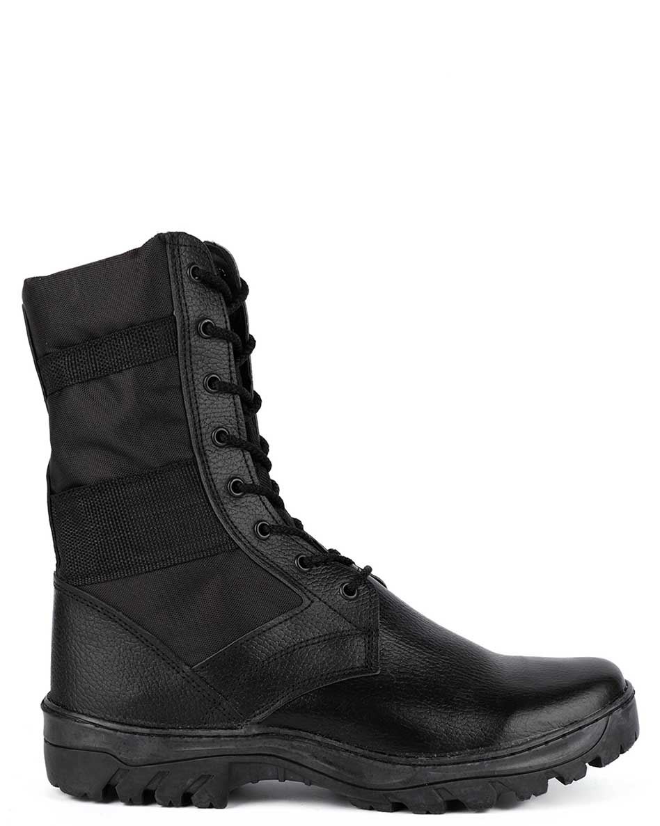 Берцы кожаные «Блэк» комбинированные