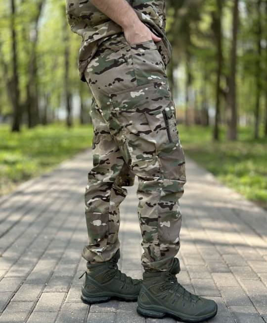 Костюм тактический полевой летний арт. 7169 кмф мультикам, ткань сорочечная (тиси)