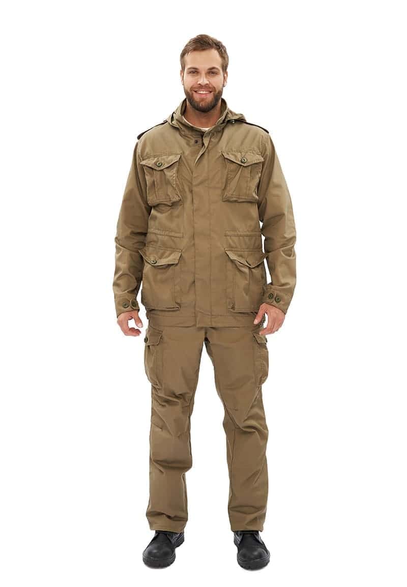 Костюм летний «Горизонт» олива/хаки, 100% хлопок, куртка+брюки