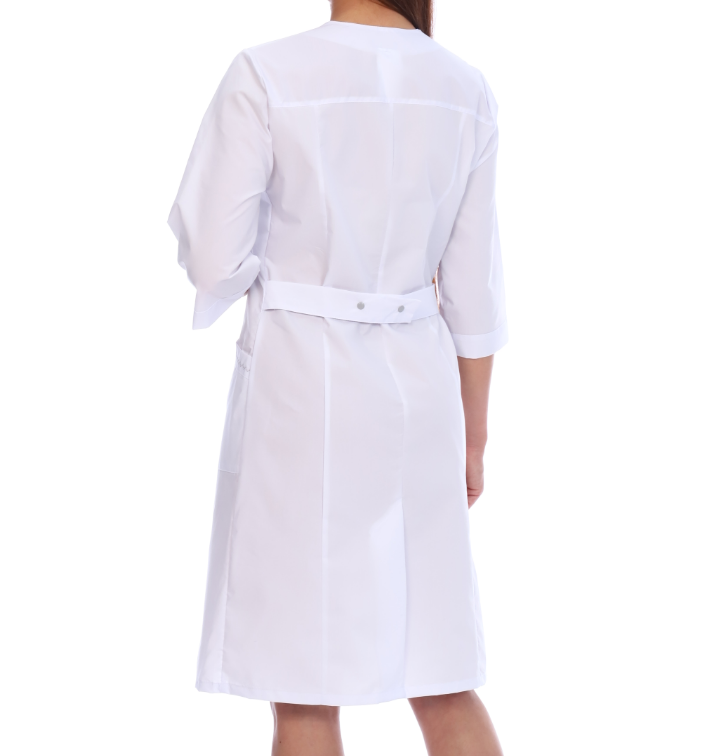 Халат медицинский «Влада» на кнопках белый