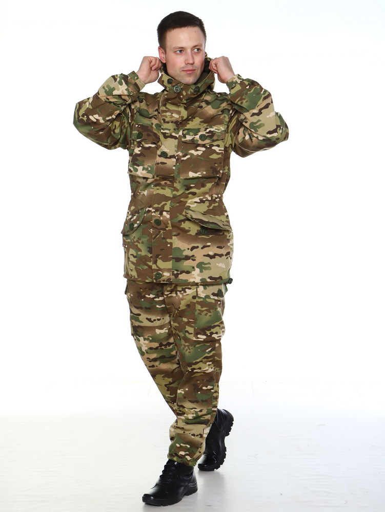 Костюм «Горка-8» арт. 7245 демисезонный, кмф мультикам, ткань рип-стоп, подкладка флис