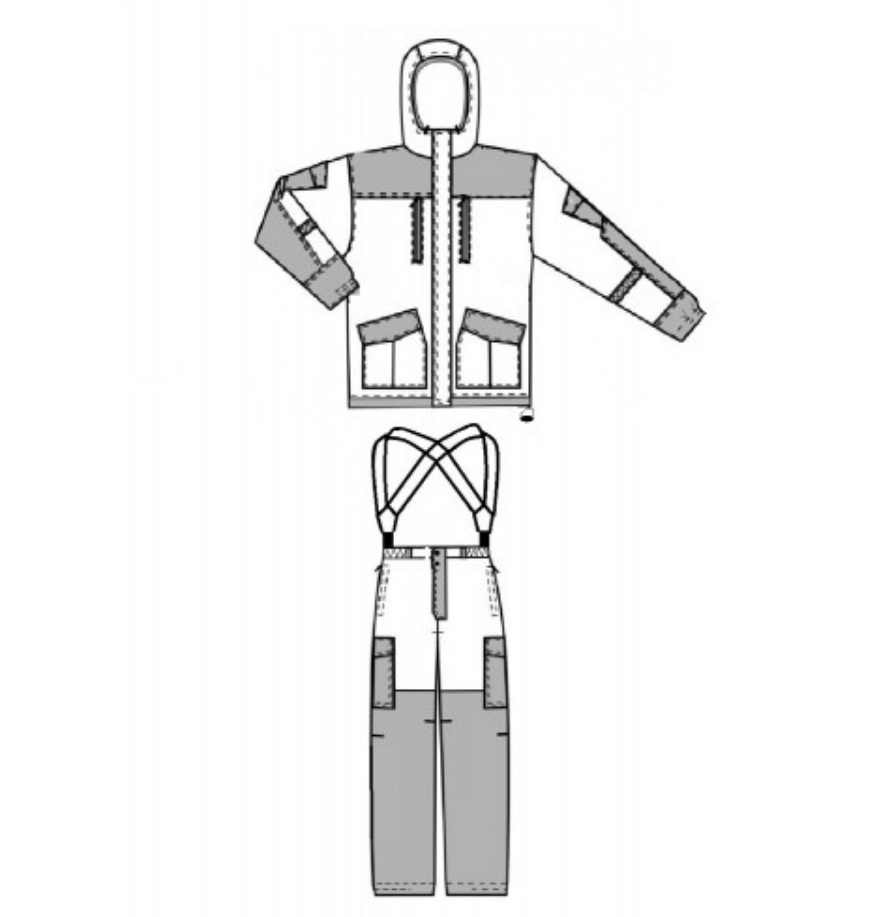 Костюм зимний «Горка-5» кмф мультикам арт. 7330, ткань рип-стоп, подкладка флис, куртка+брюки с подтяжками