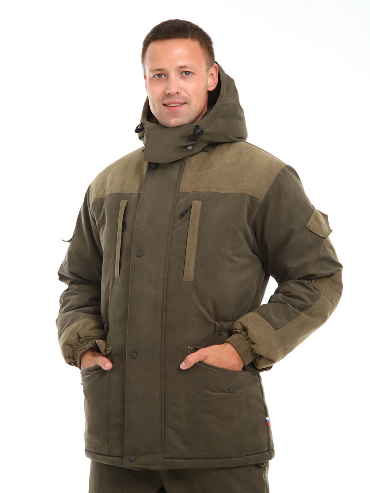 Костюм зимний «Тундра» хаки, ткань финляндия, подкладка омнихит, куртка+п/к