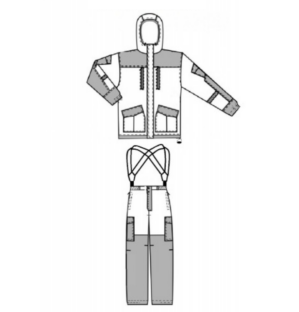Костюм “Горка-5” арт. 4811 КМФ серый пиксель, ткань рип-стоп, подкладка флис