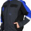 Костюм “Фаворит-мега” серый с васильковым и чёрным, куртка+п/к, 100% хлопок