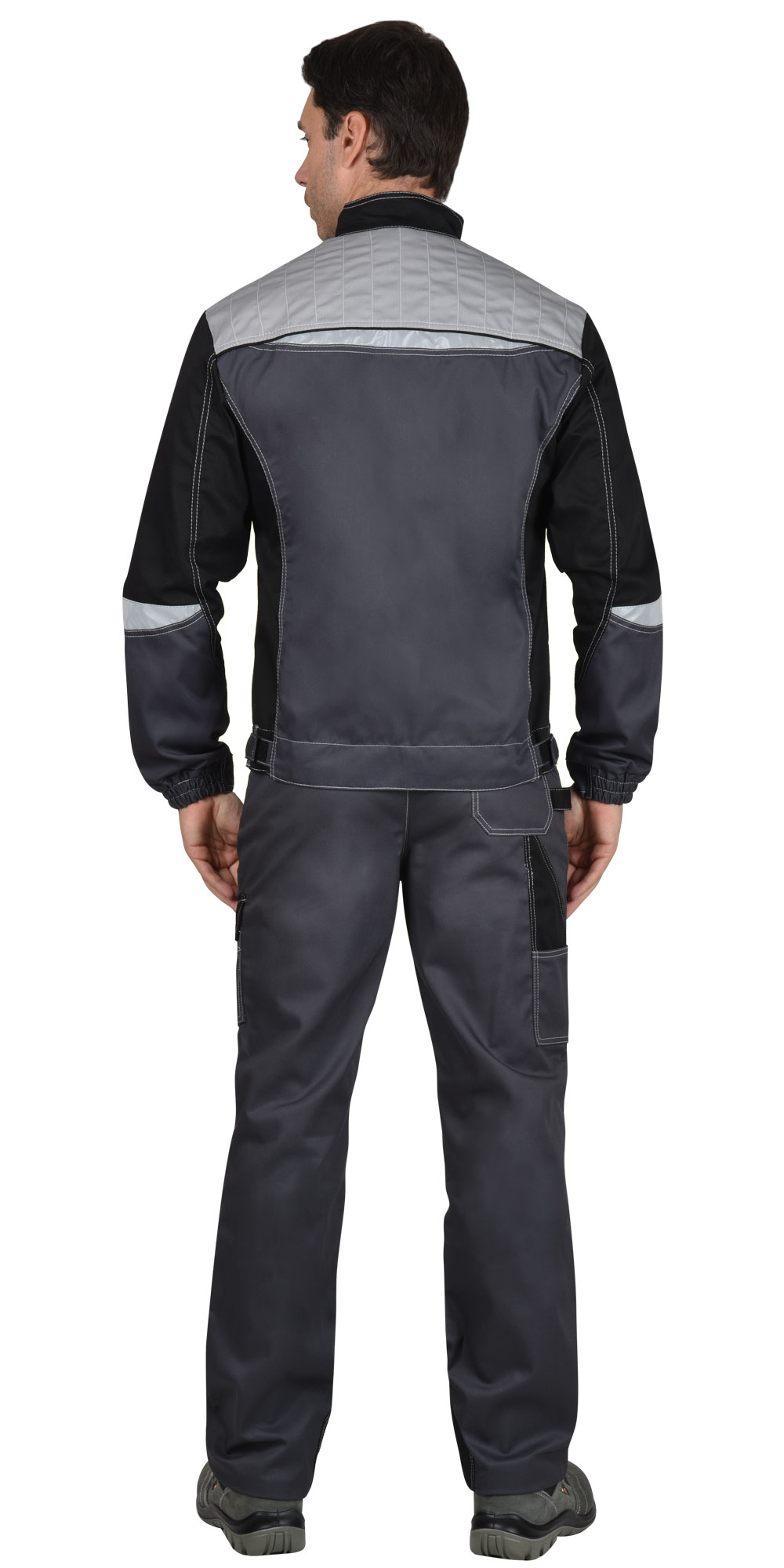 Куртка «Фаворит-Мега» серая с чёрным с СОП