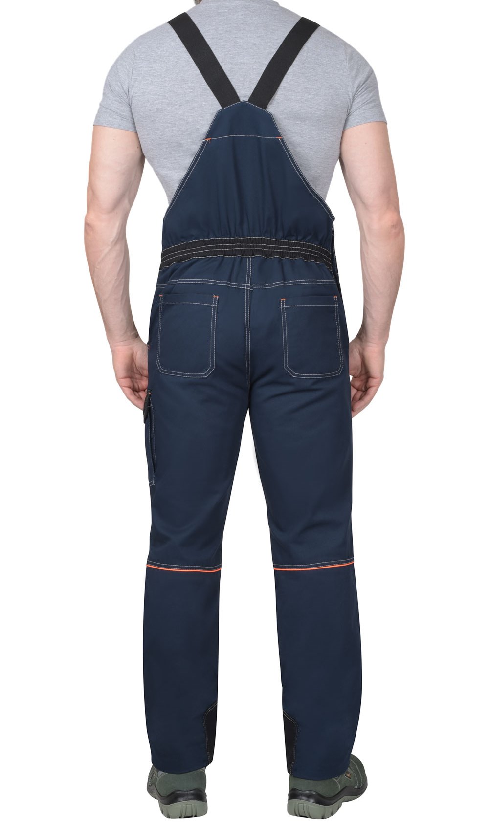 Полукомбинезон «Шатл» тёмно-синий с чёрным (80% хлопок)