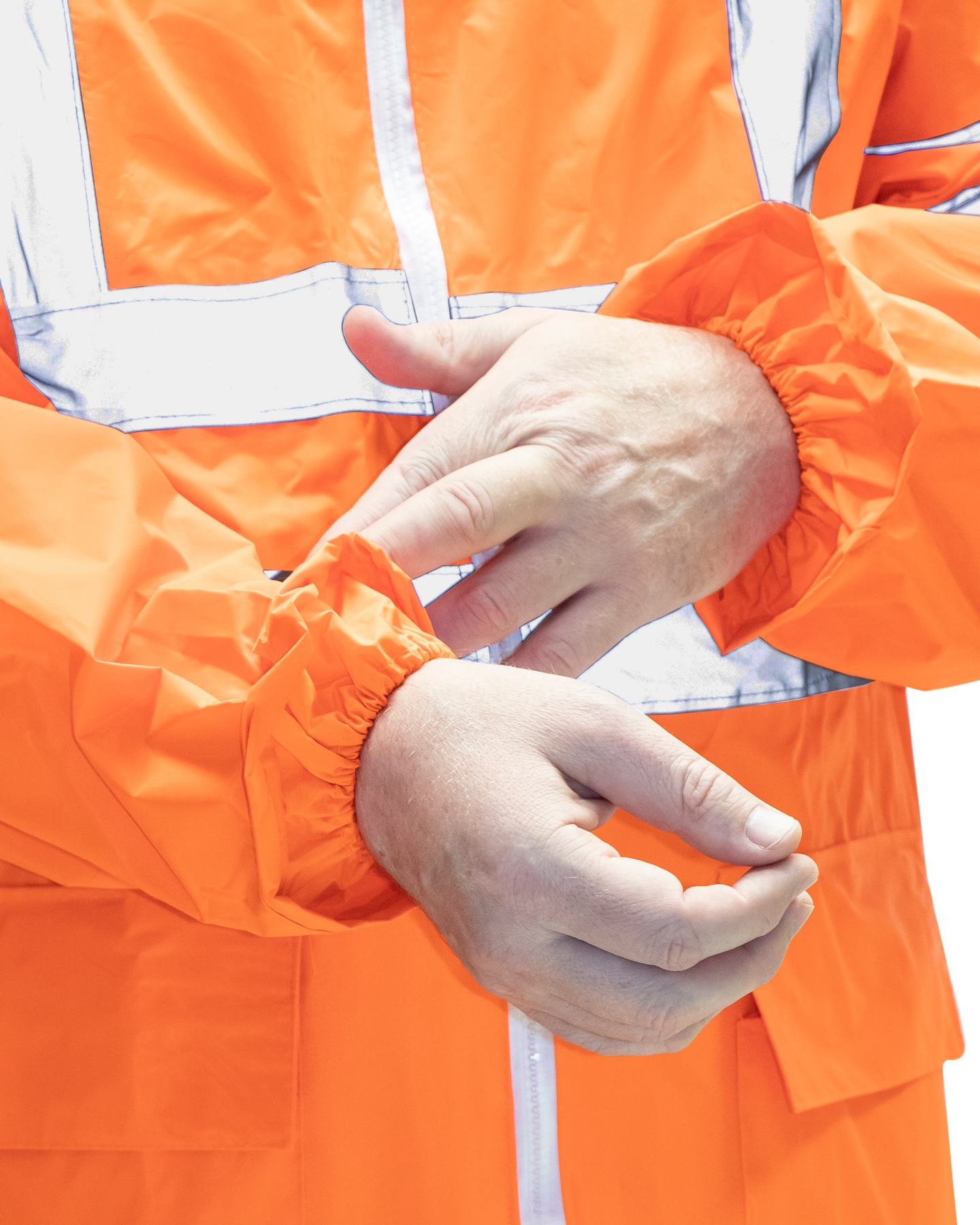 Плащ сигнальный влагозащитный оранжевый с СОП